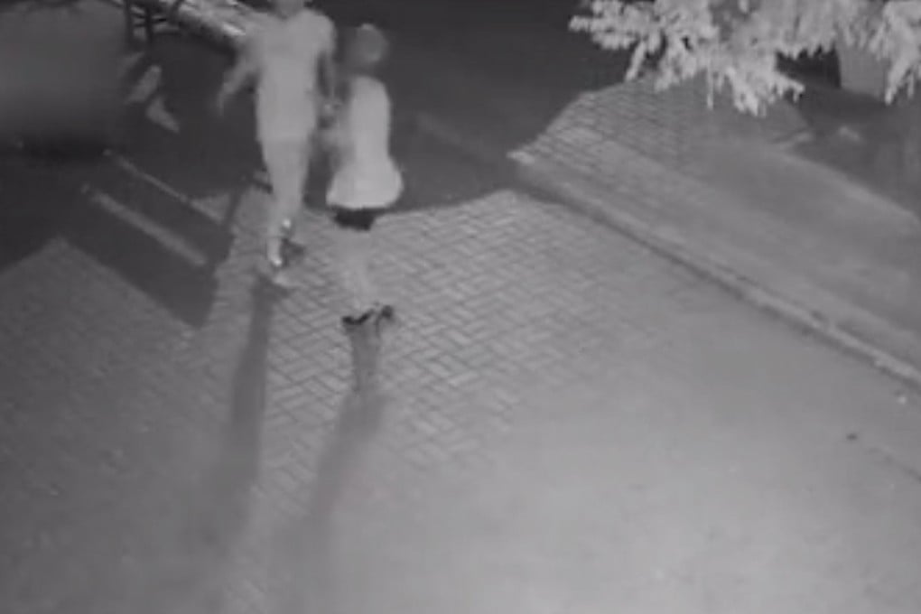 Chinese police have appealed to social media users for help in their hunt for a man seen viciously beating a woman in a surveillance video of unknown origin which was shared online. Photo: The Paper