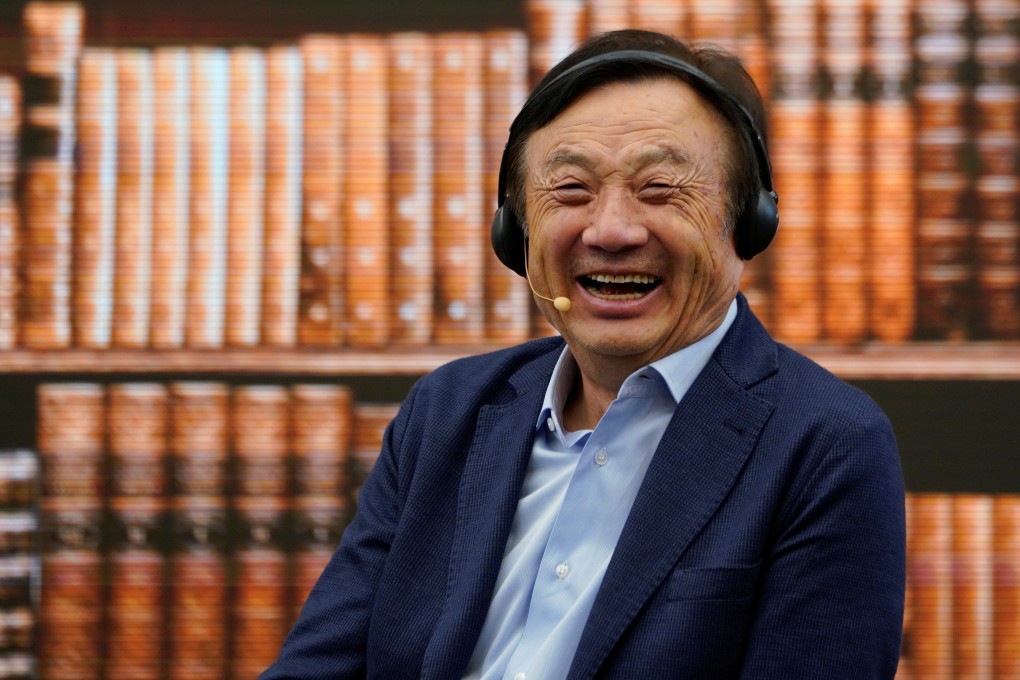 Huawei founder Ren Zhengfei attends a panel discussion at the company headquarters in Shenzhen on June 17. Photo: Reuters