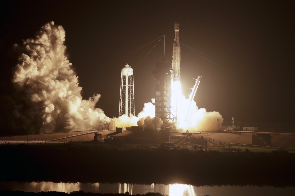 A SpaceX Falcon Heavy rocket lifts off from the Kennedy Space Centre in Cape Canaveral, Florida, with a payload military and scientific research satellites, including Taiwan’s next generation Formosat-7 satellite. Photo: AP