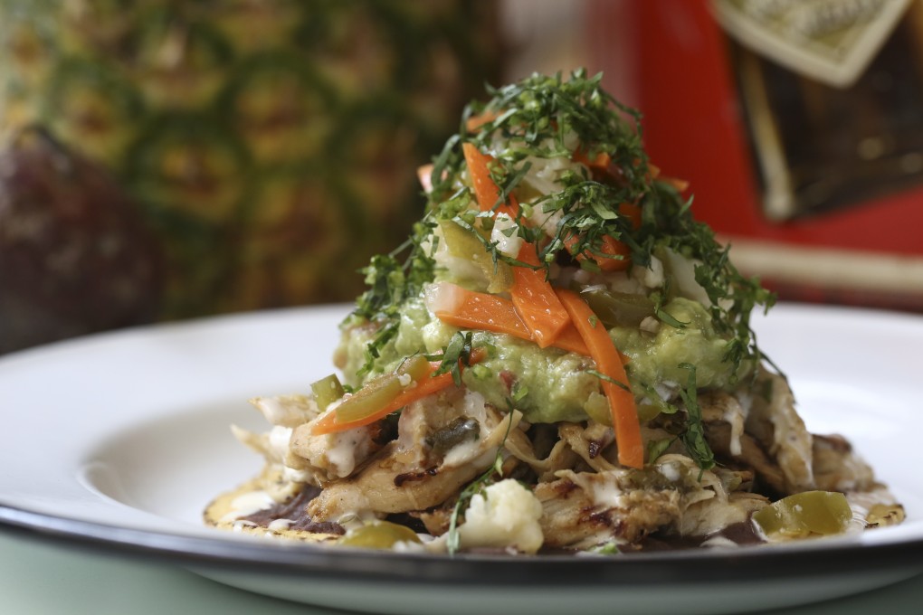 Grilled chicken tostada at Mexican restaurant Taqueria Super Macho in Hong Kong’s Sheung Wan district. Photo: Jonathan Wong