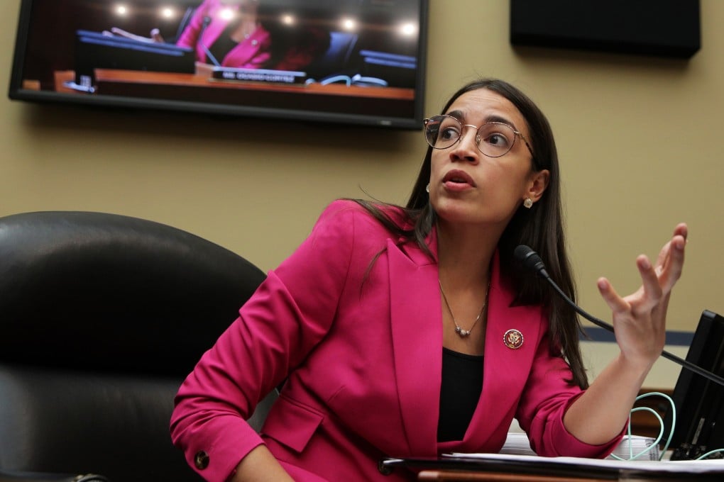 Alexandria Ocasio-Cortez speaks during a hearing before the House Oversight and Reform Committee June 26, 2019 on Capitol Hill. Photo: AFP