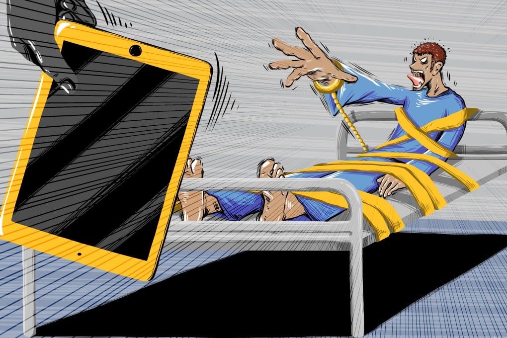 Internet addicts must adhere to strict rules as part of their rehabilitation. Illustration: Lau Ka-kuen