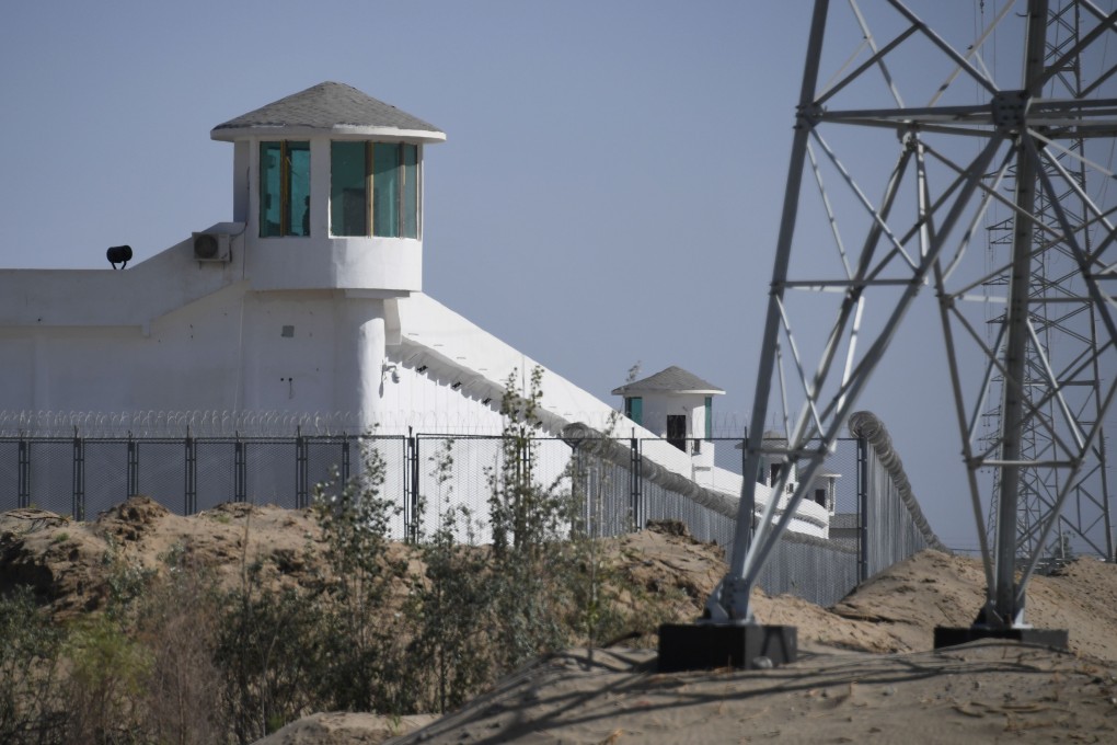 A high-security facility near what is believed to be a re-education camp where mostly Muslim ethnic minorities are detained, on the outskirts of Hotan, in China's northwestern Xinjiang region. Seven senators have urged US President Donald Trump to sanction officials involved with the camps. Photo: AFP