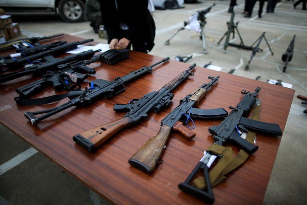 Some of the weapons seized in Argentina. Photo: Reuters