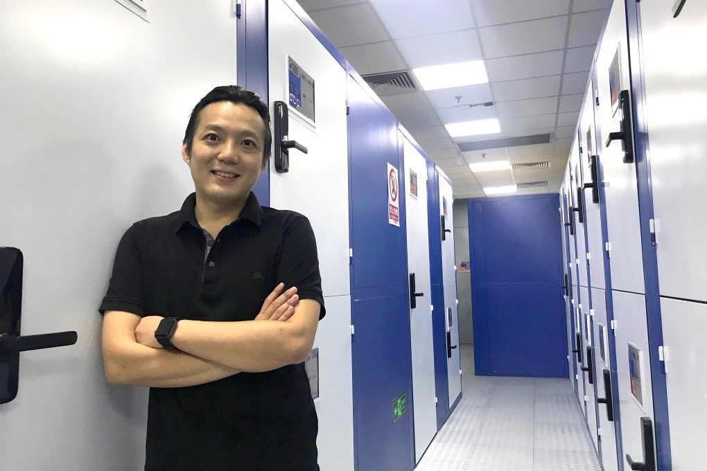 Alan Tso, founder of CBD self-storage, says mainland customers open lockers with digital keys received on their phone. Photo: Kimmy Chung