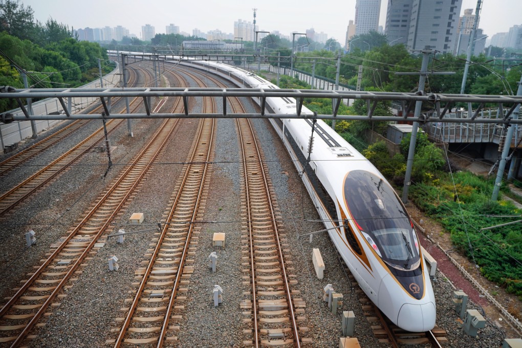 The G7 Fuxing bullet train prepares to head for Shanghai at the Beijing South Railway Station on July 1, 2018. Photo: Xinhua