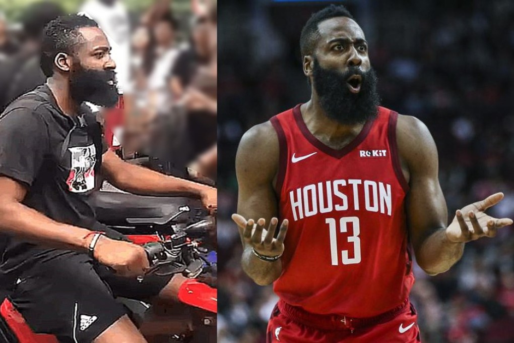 Houston Rockets superstar James Harden is on a promotional visit to China. Photo: Internet/Reuters