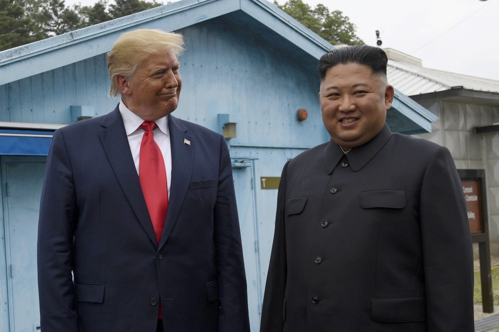 US President Donald Trump and North Korean leader Kim Jong-un at the DMZ. Photo: AP