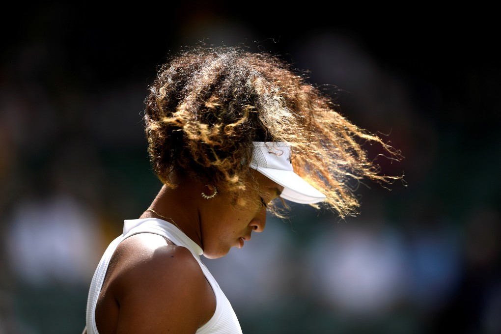 Naomi Osaka looks despondent during her first-round match against Kazakhstan’s Yulia Putintseva. Photo: Reuters