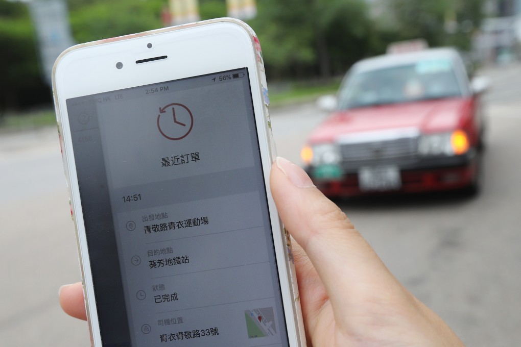 HKTaxi, launched in 2013, has more than 60,000 registered drivers and over 1.4 million users. Photo: Edward Wong