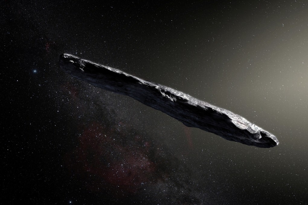 An artist’s impression of the first known interstellar object to visit our solar system, ‘Oumuamua. Image: Reuters