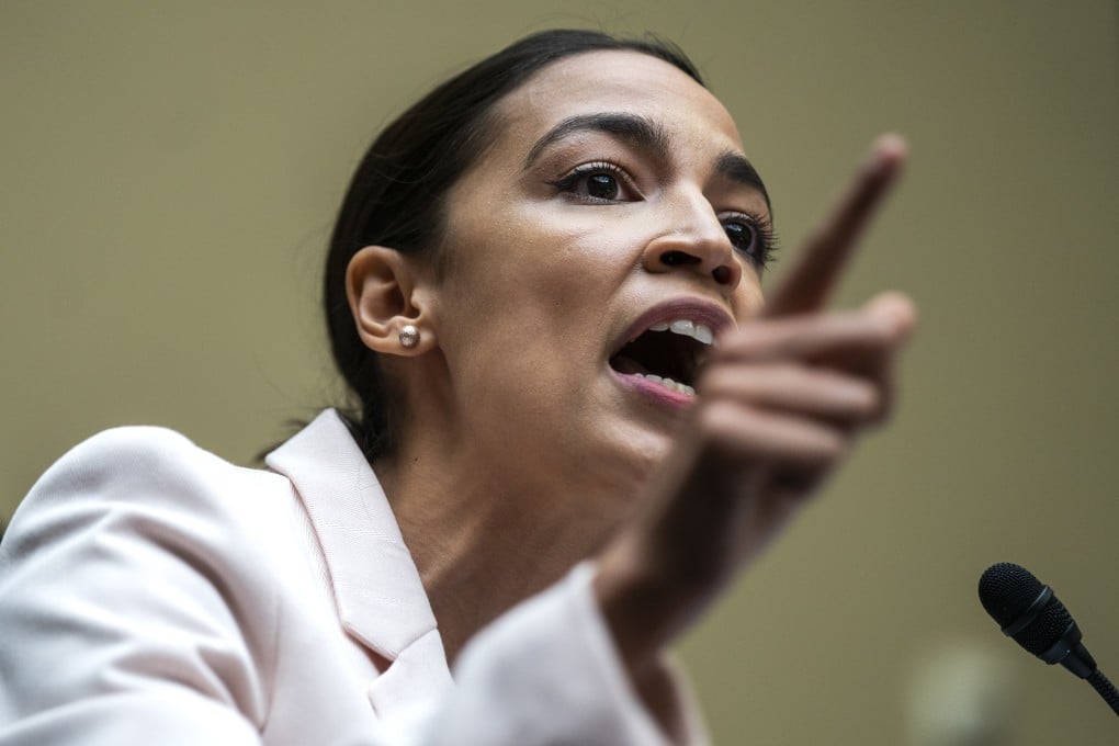 US congresswoman Alexandria Ocasio-Cortez speaks during a House Oversight Committee vote in June. Photo: EPA-EFE