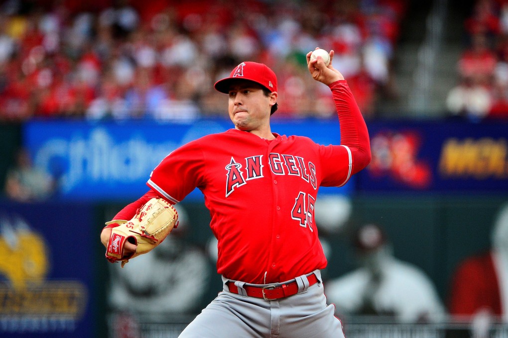 Los Angeles Angels starting pitcher Tyler Skaggs pitches during the first inning against the St Louis Cardinals at Busch Stadium. Photo: USA Today Sports