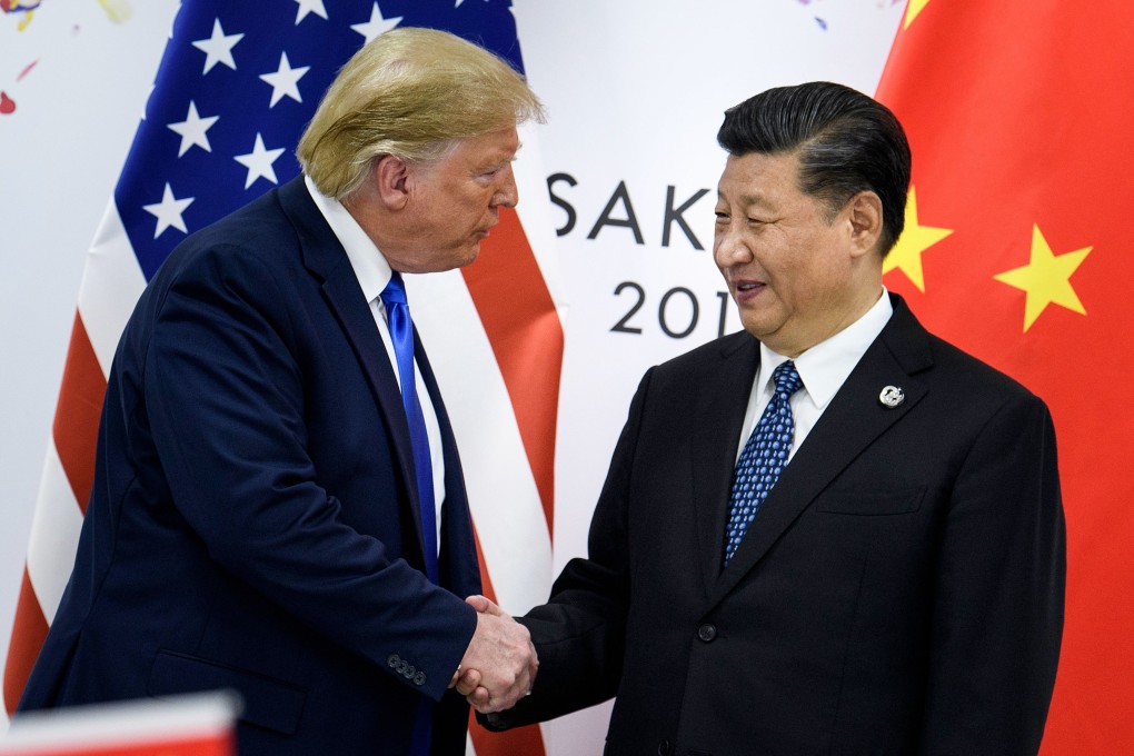 China’s President Xi Jinping (right) shakes hands with US President Donald Trump before a bilateral meeting on the sidelines of the G20 Summit in Osaka on June 29, 2019. Photo: AFP