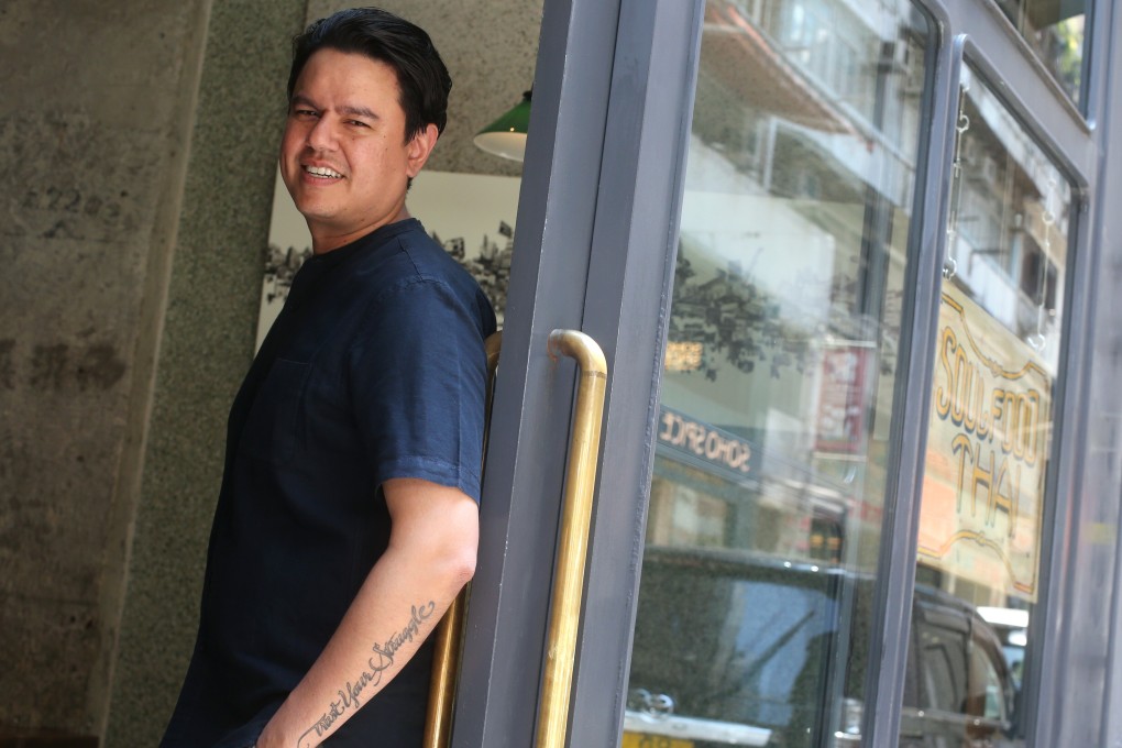 Chalee Kader, owner of Bangkok restaurants 100 Mahaseth and Surface, in Hong Kong. He quit the University of California to become a chef, and champions Thai produce such as wagyu beef. Photo: David Wong