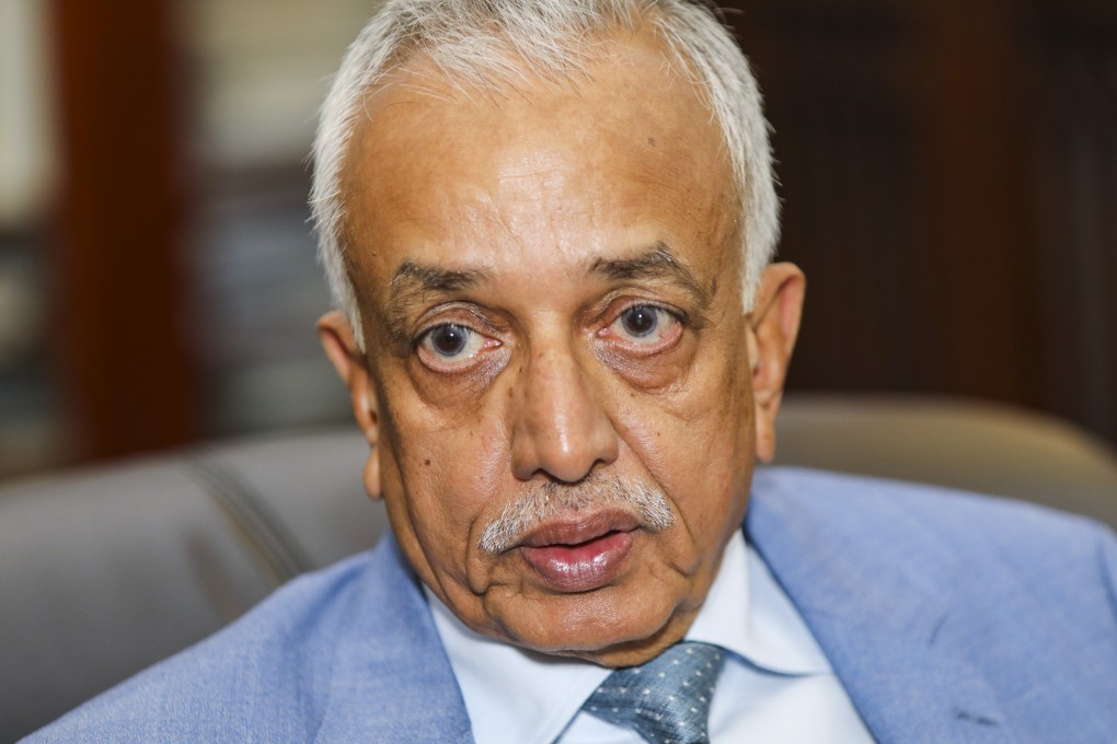 Sri Lankan Minister for Development Strategies and International Trade Malik Samarawickrama at the Sri Lanka Investment Forum in Beijing on Wednesday. Photo: Simon Song