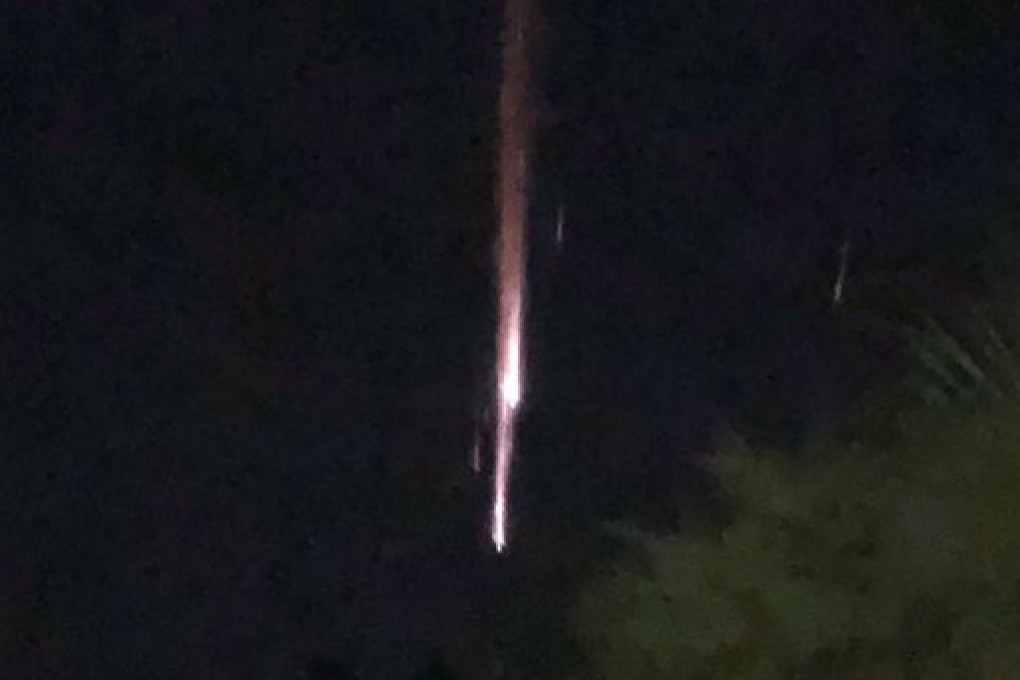 A photograph of an usual light in the Florida sky taken at about 2.15am on Wednesday. Photo: Sandra Shaw via Twitter