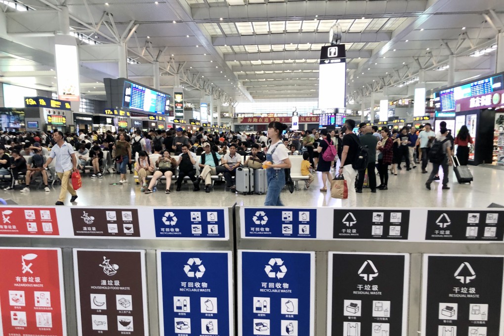 Strict regulations on household waste sorting and recycling were introduced in Shanghai on July 1. Photo: Simon Song