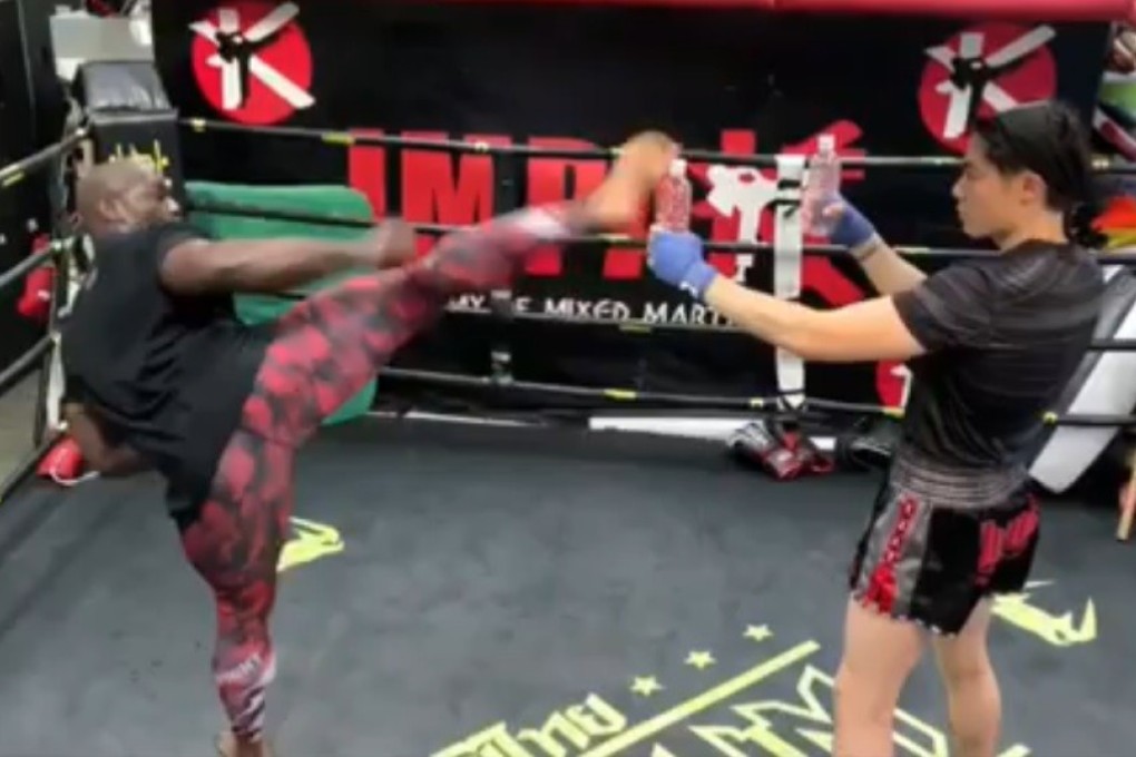 Alain Ngalani takes on the Bottle Cap Challenge. Photo: Instagram/Alain Ngalani