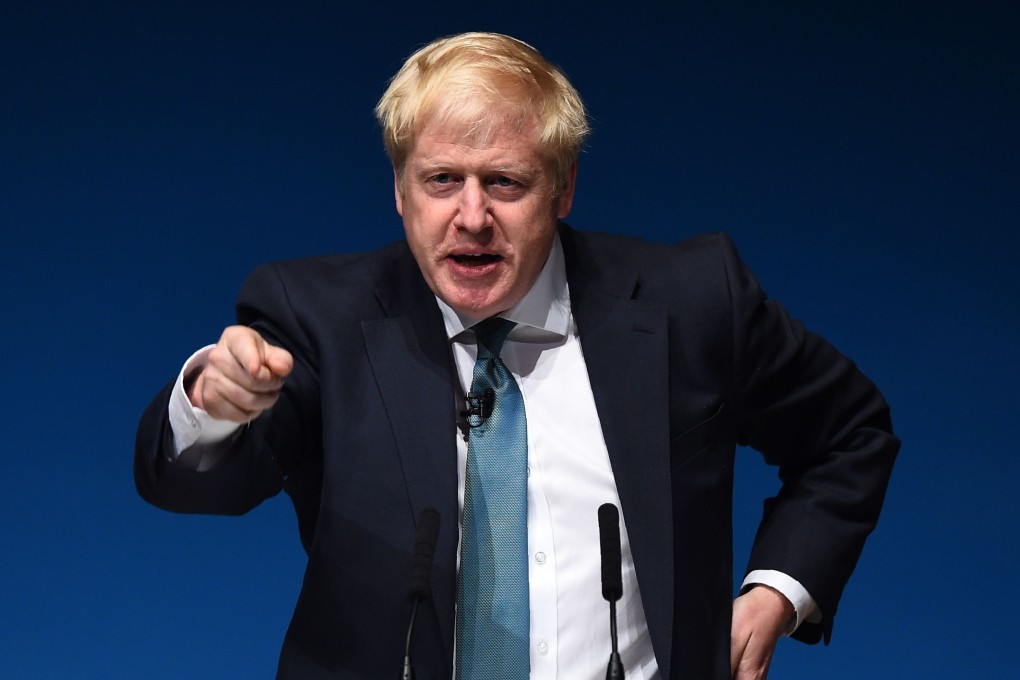 Conservative MP and leadership contender Boris Johnson takes part in a hustings event in Perth, Scotland, on Friday. Photo: AFP