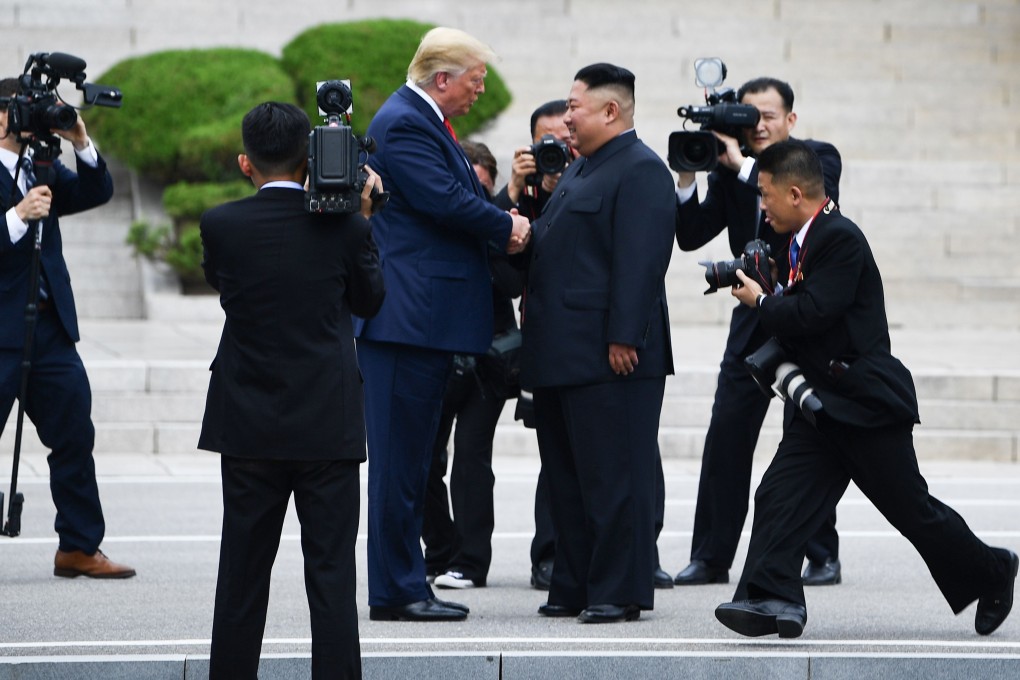 What could have been a breakthrough meeting between US President Donald Trump and North Korean leader Kim Jong-un instead devolved into yet another photo op for the Donald Trump reality show. Photo: AFP
