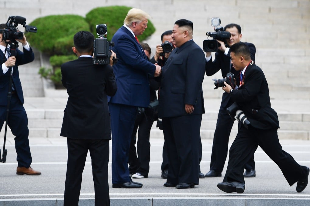 What could have been a breakthrough meeting between US President Donald Trump and North Korean leader Kim Jong-un instead devolved into yet another photo op for the Donald Trump reality show. Photo: AFP
