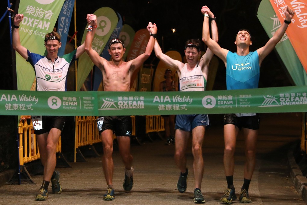 Team Gone Running-Joint Dynamics win the Oxfam Trailwalker. Their victory has been nominated for Best Team Run Award. Photo: Felix Wong