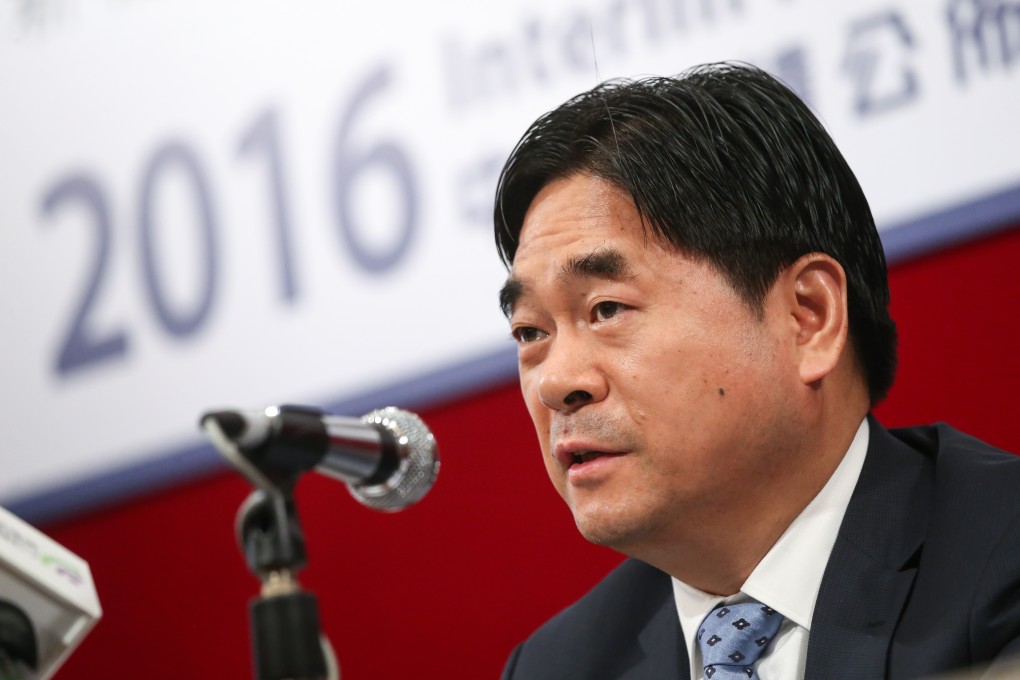 Wang Zhenhua, chairman and founder of Future Land development Holdings Limited in Hong Kong, as well as Seazen Holdings in Shanghai, during a press conference in Hong Kong on 1 August 2016. Photo: SCMP/ K. Y. Cheng