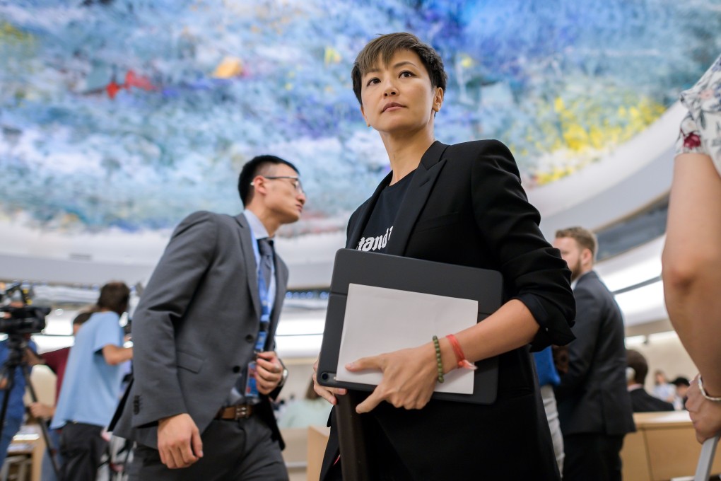 Hong Kong pro-democracy singer Denise Ho at the UN Human Rights Council in Geneva. Photo: AFP