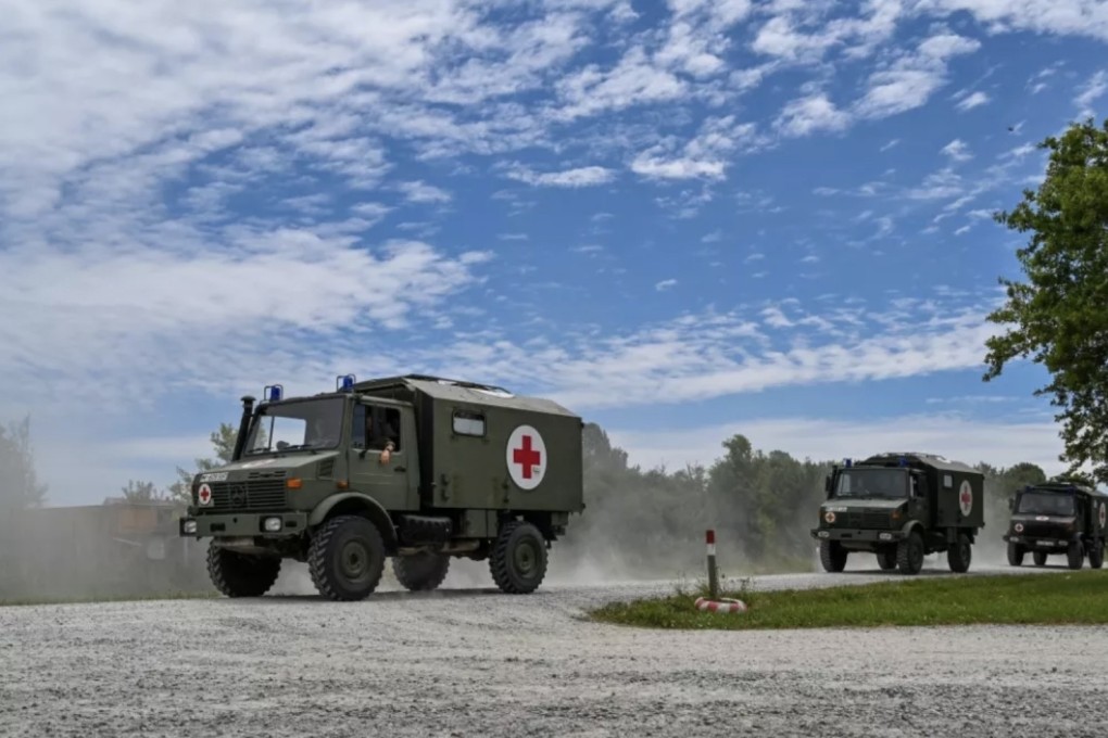 China sent troops and field equipment for the joint drill in southern Germany. Photo: Xinhua