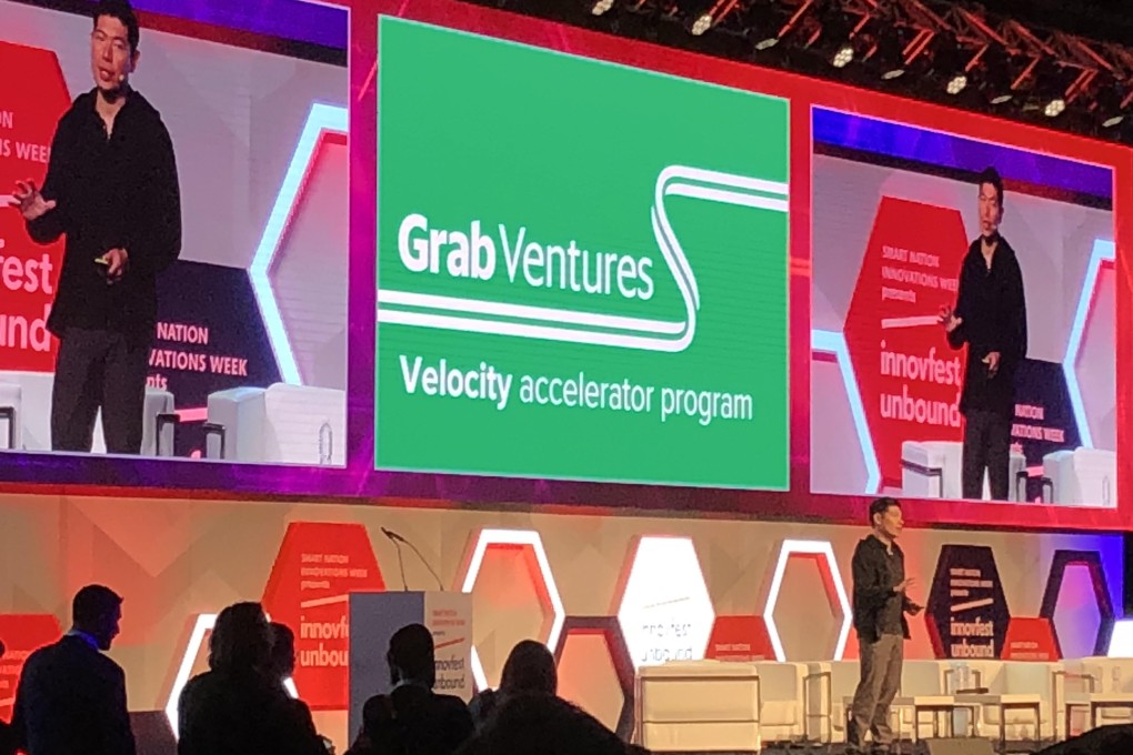 Grab CEO and co-founder Anthony Tan at the Innovfest Unbound conference in Singapore in June last year, where he announced a venture capital arm. Photo: Handout