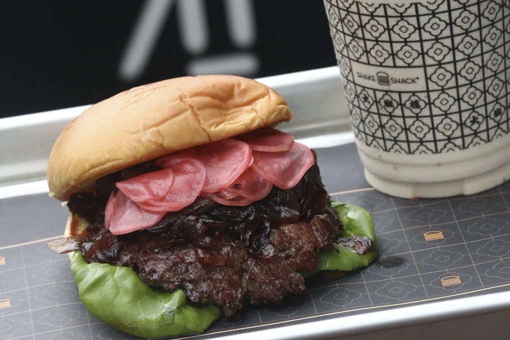 The Chairman Shack and The Chairman Shake, on sale for one day only in Hong Kong on Saturday. We got a taste of the limited edition burger, and the shake, and found the Chinese flavours too subtle for our palate. Photo: Jonathan Wong