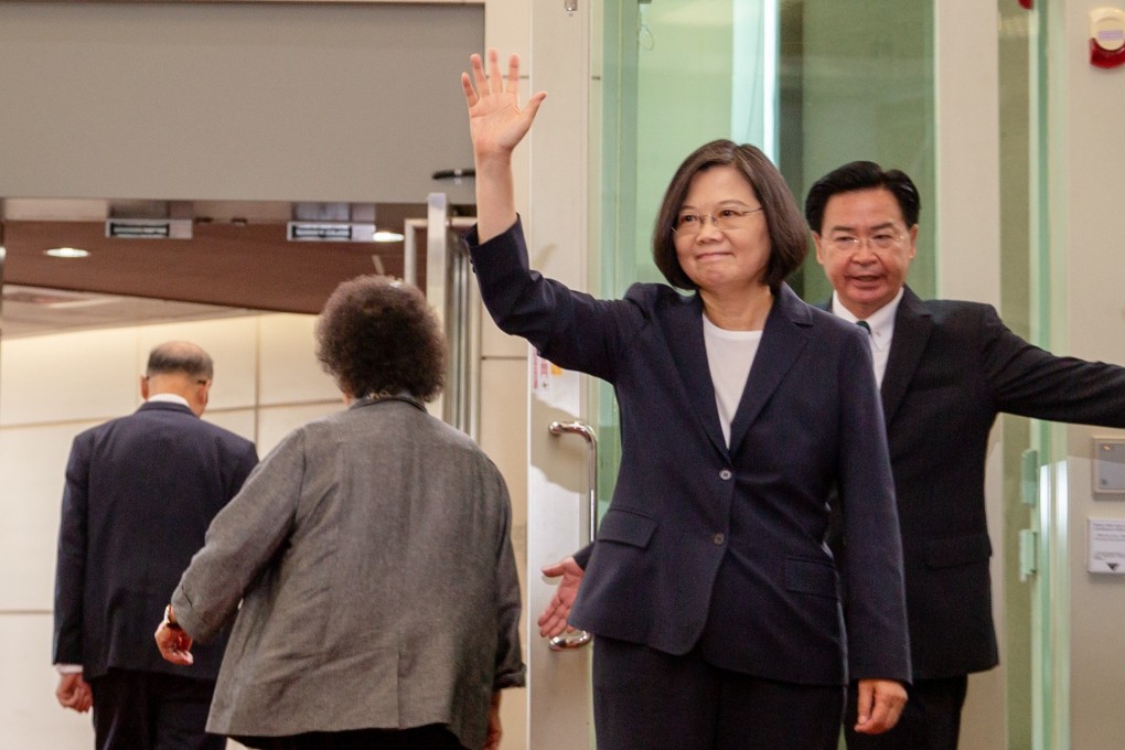 Tsai Ing-wen sets off on Thursday to visit four allies in the Caribbean, as well as the United States in both directions. Photo: Office of the President, Republic of China (Taiwan)