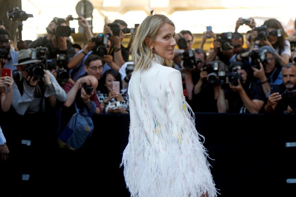 Celine Dion leaving the autumn/winter 2019/2020 haute couture show for Valentino, in Paris, France, on July 3. Photo: Reuters