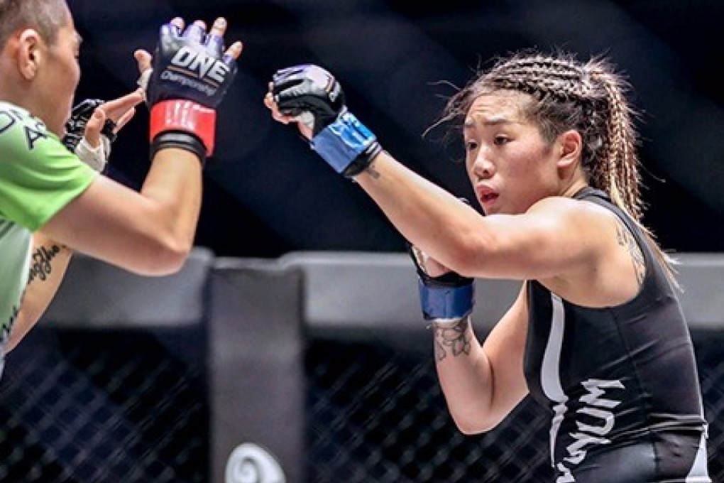 Angela Lee squares up to Xiong Jingnan, who she faces in a rematch in October. But first she has to get past Michelle Nicolini – whom she has a score to settle with. Photos: One Championship