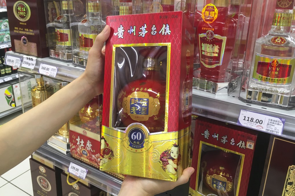 Both Kweichow Moutai and major rival Wuliangye Yibin remain Chinese fund managers’ top holdings because of resistance to slowing growth. Photo: Martin Chan