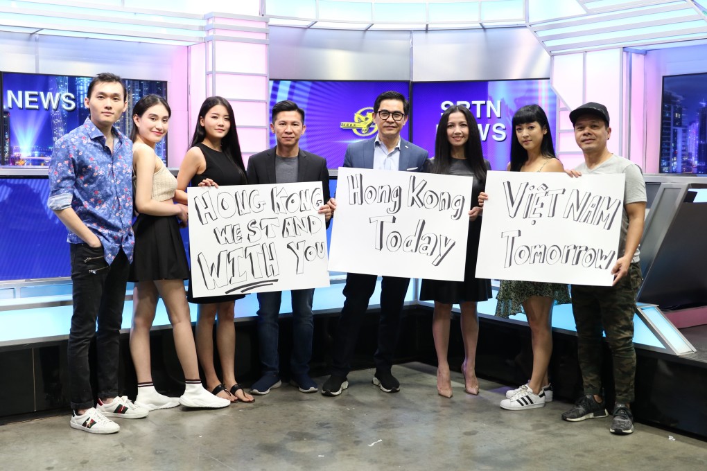 The Vietnamese-American singers who lent their voices to the ‘Sea of Black’ project, with Mai Thanh Son on the far left. Photo: Handout