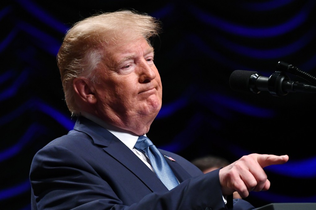 US President Donald Trump speaks at an event on kidney health at the Ronald Reagan Building in Washington on Wednesday. Photo: Bloomberg