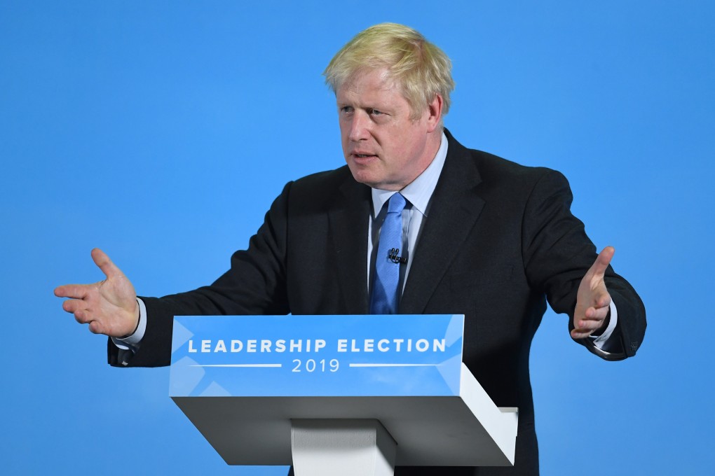 Boris Johnson speaks during a Tory leadership hustings in Colchester on Saturday. Photo: dpa
