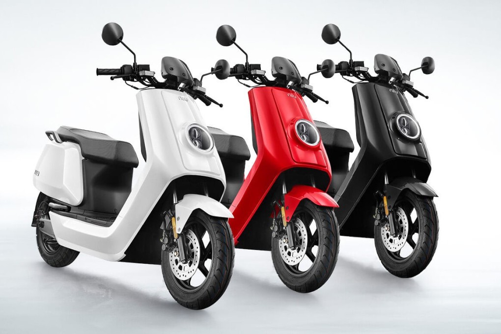 Electric scooters from Chinese start-up Niu Technologies. Photo: Handout