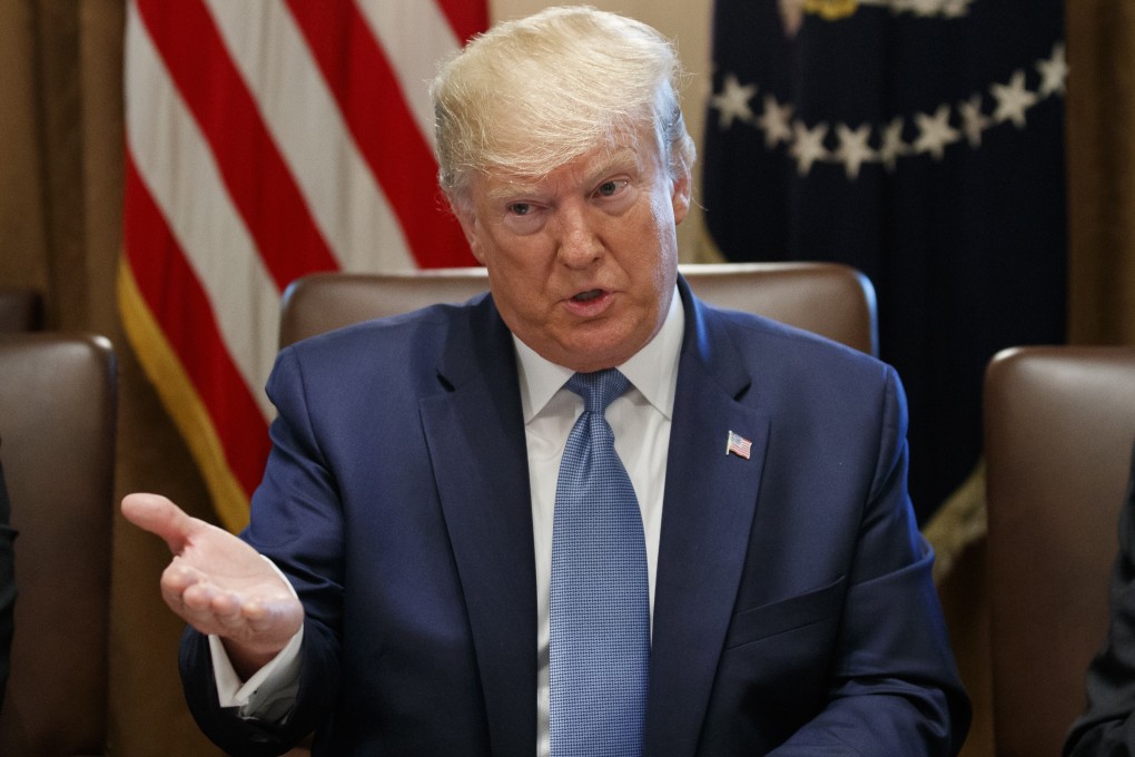 US President Donald Trump speaks during a Cabinet meeting at the White House on Tuesday. Photo: AP