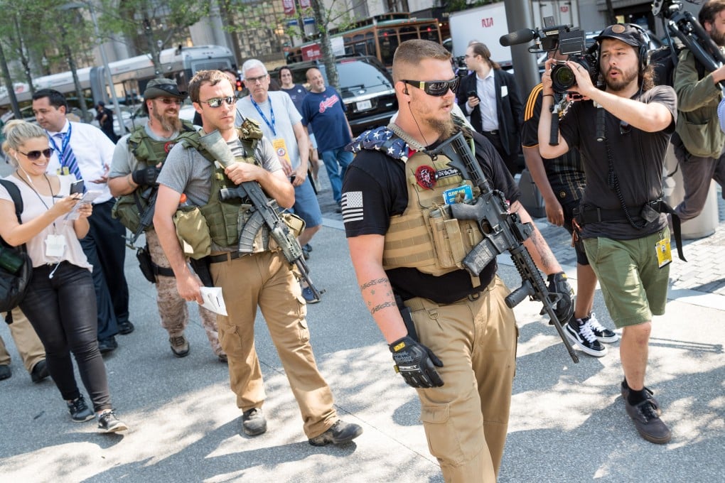 A militia group in Cleveland, Ohio, in the United States. Photo: Alamy