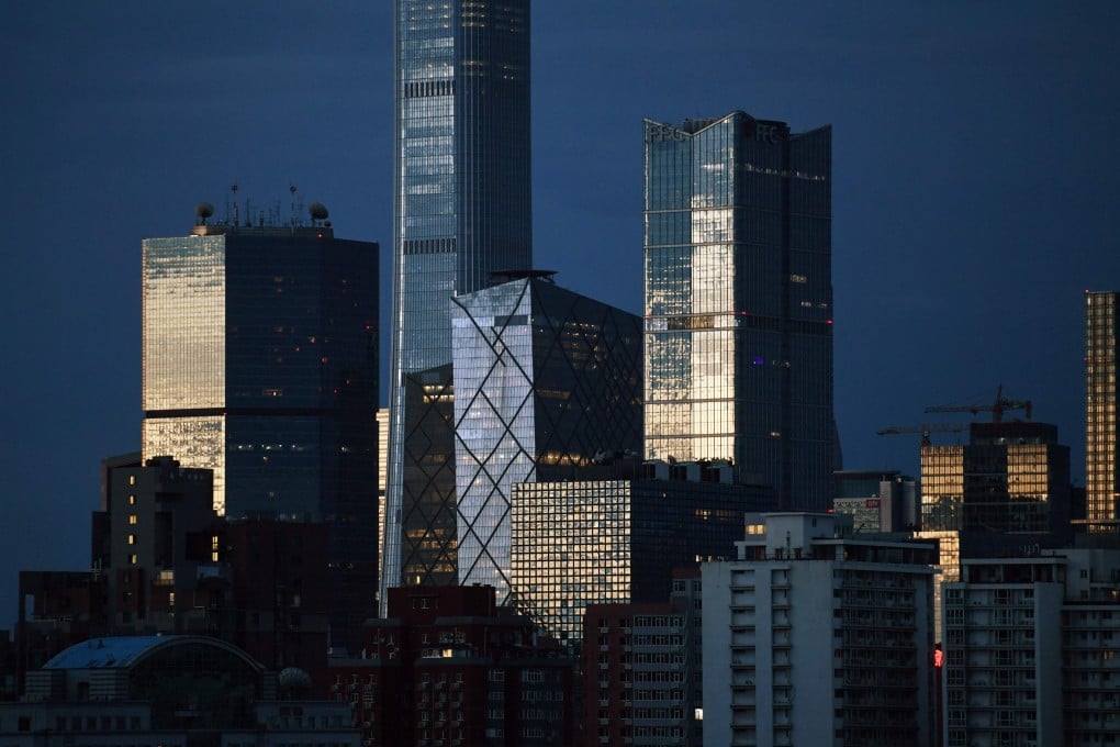 Beijing’s central business district. In a worst-case scenario, China’s economic growth will slow to a low of 6 per cent, according to ING. Photo: AFP