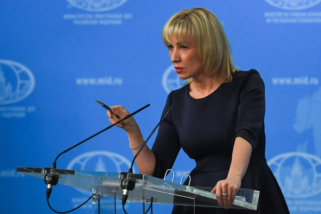 Russian Foreign Ministry spokeswoman Maria Zakharova speaks to the media in Moscow in March 2018. Photo: AFP