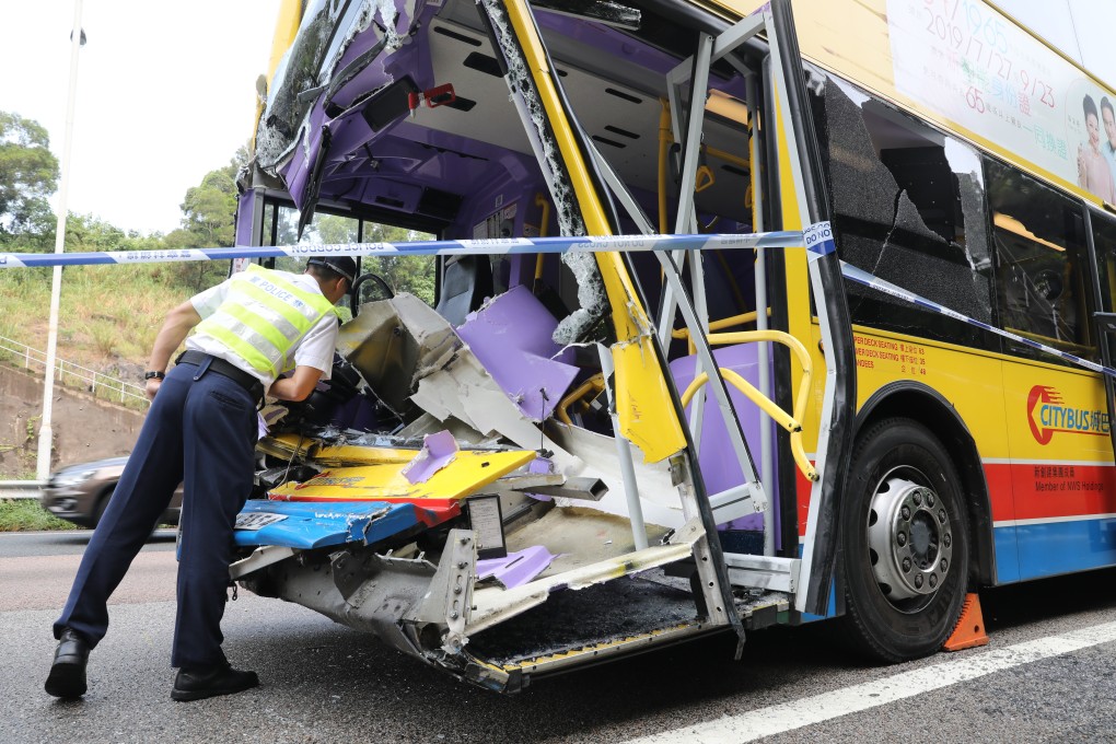 The deadly crash scene in the New Territories. Photo: Dickson Lee