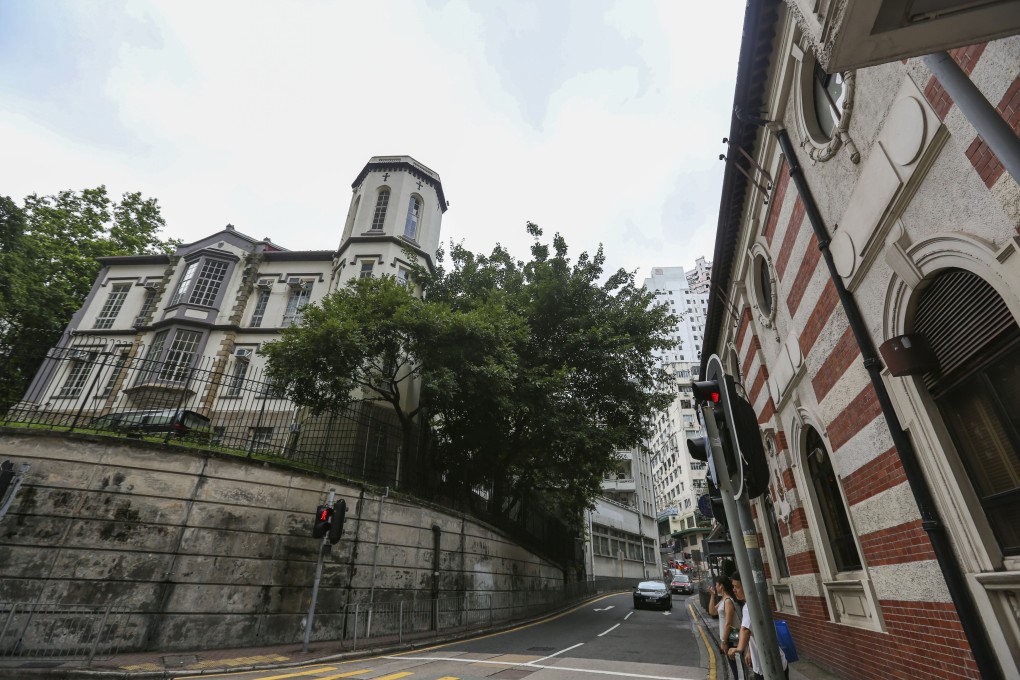 The hospital is set to be built in the compound that includes the Bishop's House (left) on Lower Albert Road. Photo: Xiaomei Chen