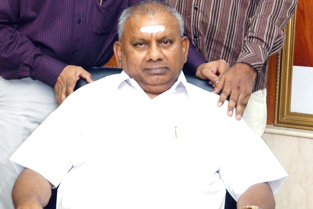Saravana Bhavan restaurant chain founder P. Rajagopal. Photo: Kamalakannan
