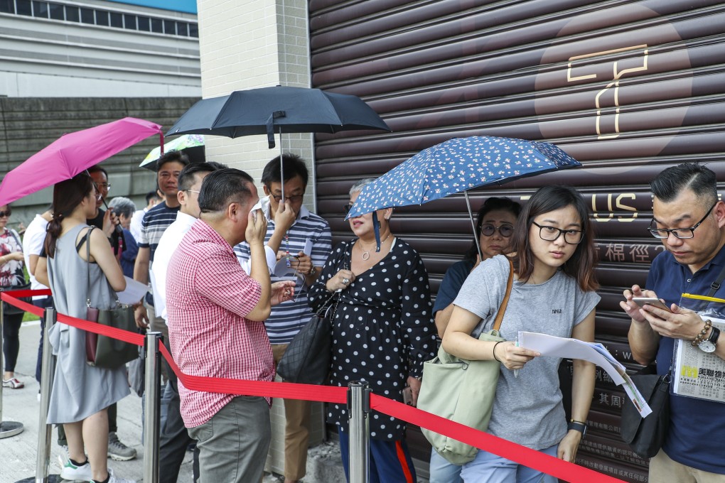 The T-Plus development, a joint venture between Jiayuan International and Stan Group, attracted scores of buyers after releasing an updated price list with significant discounts on Sunday. Photo: Edward Wong