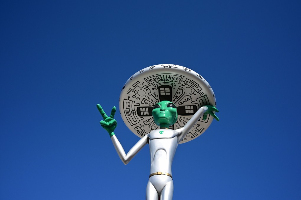 An alien sculpture in the town of Baker, California, known as the 'Gateway to Area 51’. Photo: AFP