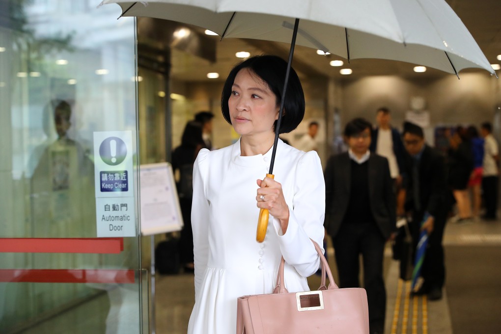 Former managing director of JP Morgan Securities (Asia Pacific), Catherine Leung Kar-cheung, outside the Eastern Magistrates' Court in Sai Wan Ho on June 28, 2019. Photo: Edmond So